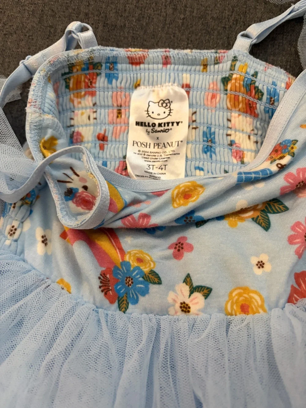 Posh Peanut x Hello Kitty Light Blue Tulle Dress